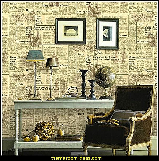 Decorating theme bedrooms - Maries Manor: newsprint 