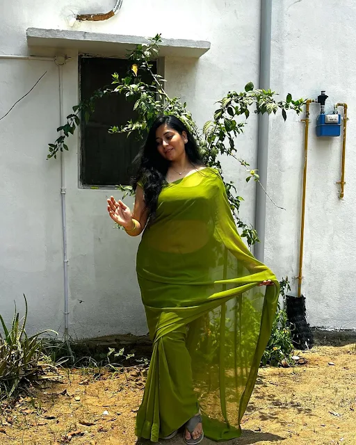 Kanduri Sudha Stuns in Green Saree