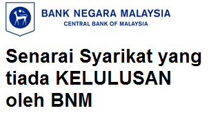 Syarikat Blacklist Bank Negara 2016  Download Percuma