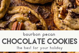 Brown Butter Bourbon Pecan Chocolate Chunk Cookies - The Best Ever