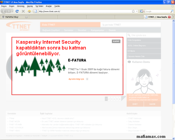Mozilla Firefox ile TTNET.com.tr