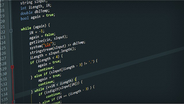 Lines of programming code on a computer, representing the difference between C and C++ programming languages.