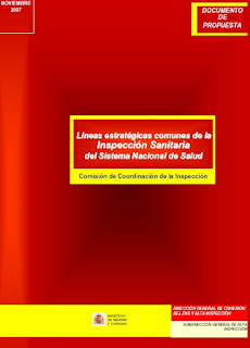 Portada del documento «Propuesta de Líneas Estratégicas Comunes de la Inspección Sanitaria del SNS», para el CITSNS del 12/12/2007