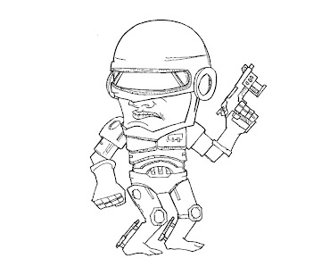 #5 Robocop Coloring Page