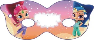 Shimmer and Shine Party Free Printable Masks.
