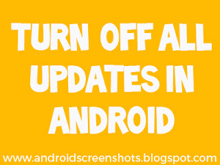 turn off all updates in android