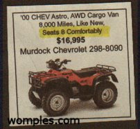 funny news advertisements jeep for sale too small for 8 people