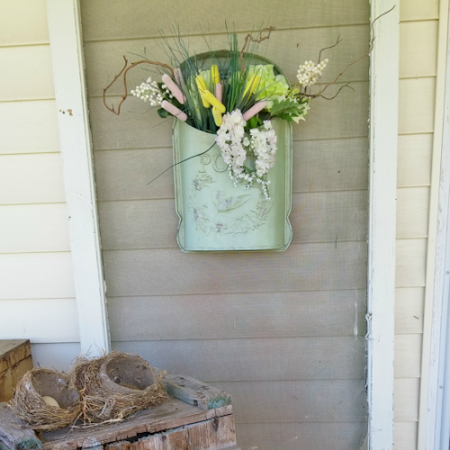 Simple Spring Front Porch