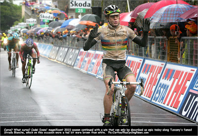 Cadel Evans...  Dirty, but now in pink