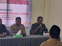 Danramil Tegal Selatan Hadiri Rapat Persiapan Pengawasan Tahapan Kampanye Pemilu 2024