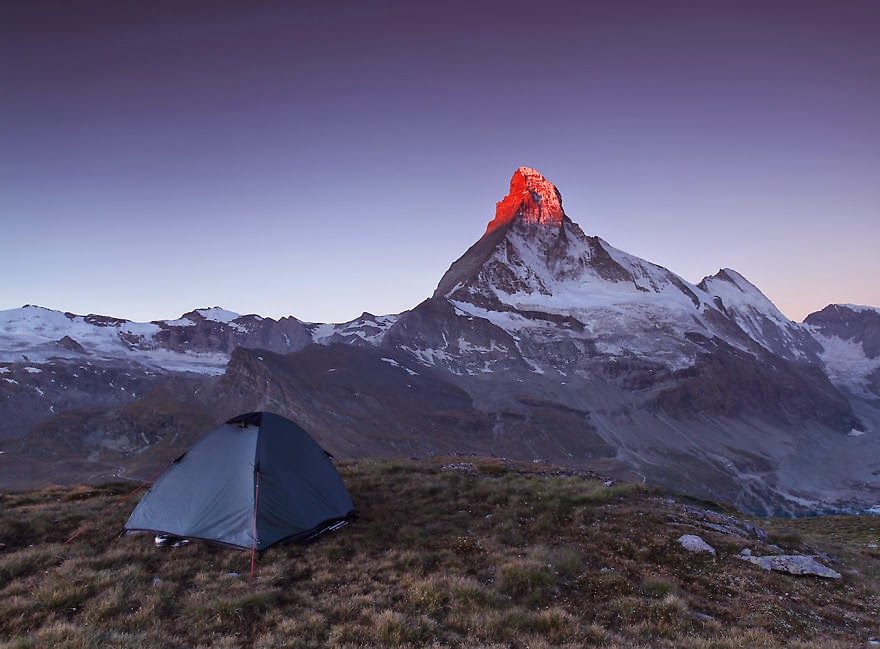 Under Matterhorn, 2,600m Valais Alps, Switzerland - I Am A Mountain Photographer And I Spent 6 Years Photographing My Tent In The Mountains