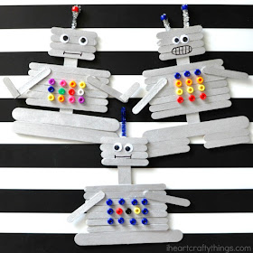 popsicle stick robots