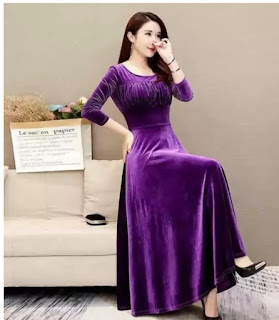 Comfortable velvet dress