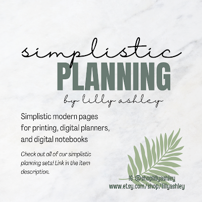 planner pages for printing or digital planners and digital notebooks