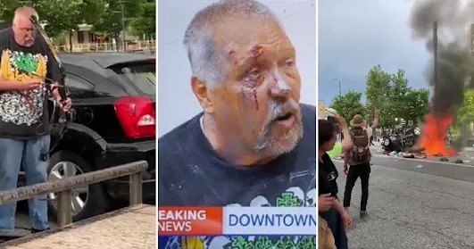 Man who Threatened Protesters with Bow and Arrow Interview
