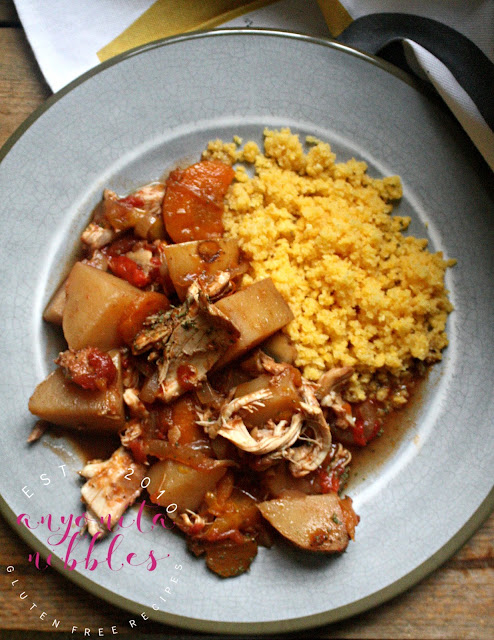 Gluten Free Slow Cooker Chicken Caccaitore with Gluten Free Couscous