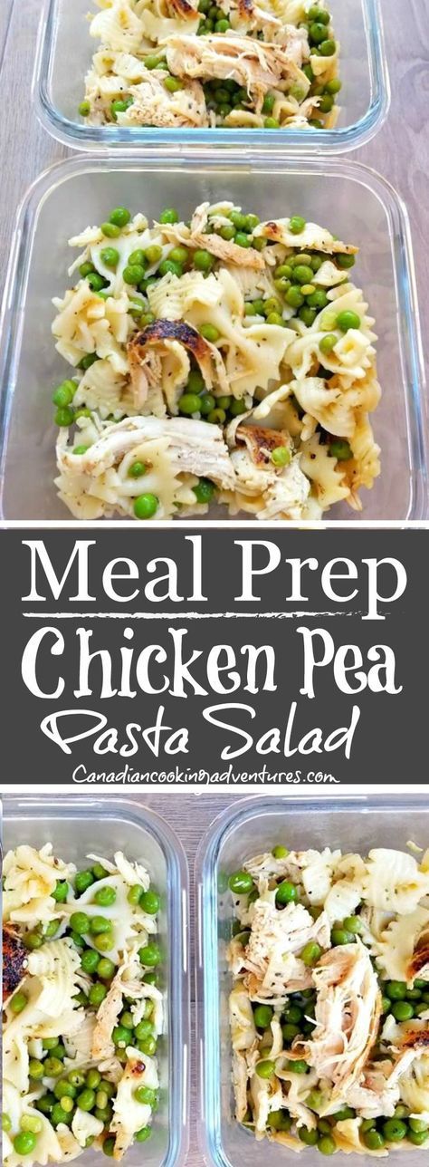 Meal Prep - Chicken Pea Pasta Salad! #Meal #Prep #Chicken #Pea #Pasta #Salad #Lemon #peas #mealprep #mealprepmondays #mealprepsundays