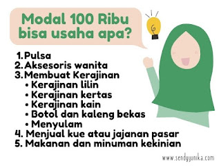 modal 100 ribu buat usaha apa