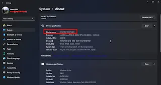 Cara Mengetahui Nama Device Laptop Lewat Windows Settings
