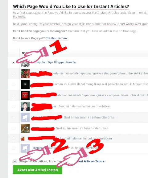 cara membuat instan artikel facebook untuk blogger