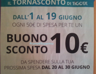 Logo TornaSconto Tigotà con buono sconto di 10 euro