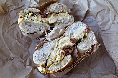 Two Men Bagel House, bacon egg cheese rye