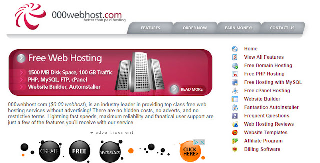 hosting miễn phí 000webhost