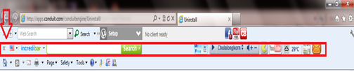 การลบ Toolbar ในเวบบราวเซอร์