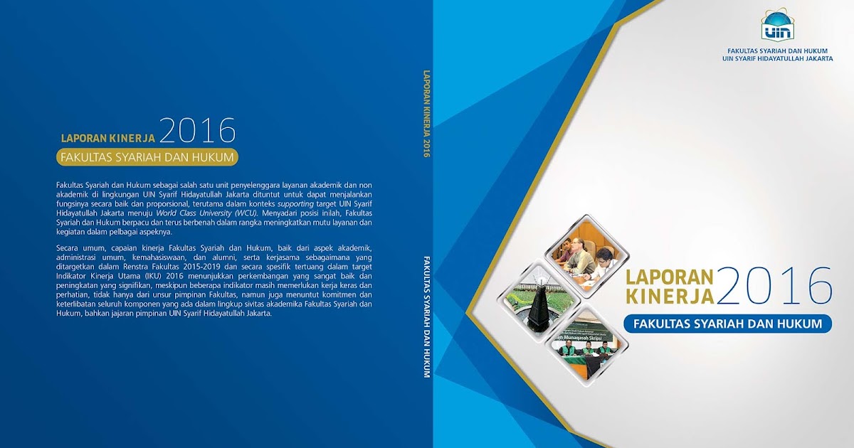 Layout buku  dan desain  cover  Laporan Kinerja FSH 2021