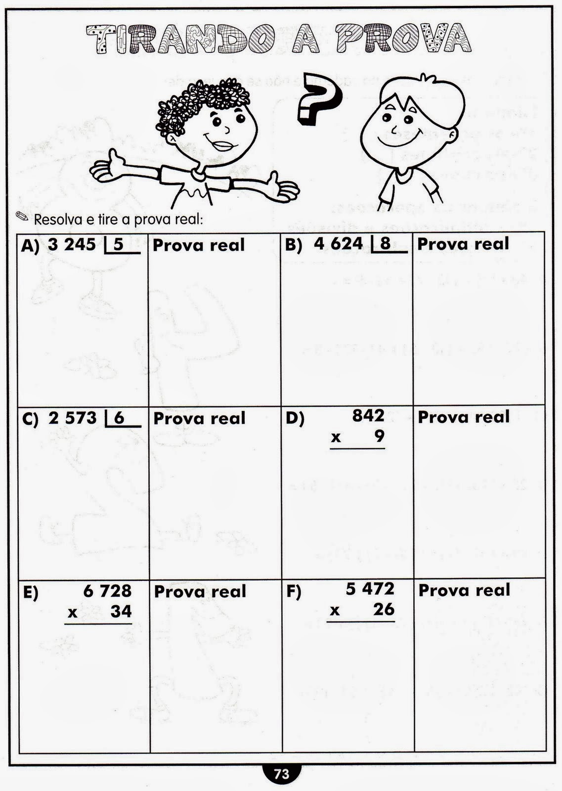 Atividades de matemática para imprimir 5 ano