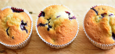 Muffin ai mirtilli e yogurt greco - senza burro