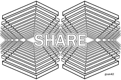 SHARE Step Pyramid Art - part of the gvan42 FREE COLORING BOOK Series by Gregory Vanderlaan
