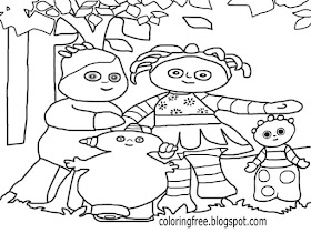 Igglepiggle and Makka Pakka cool easy kids coloring in the night garden drawing ideas for beginners