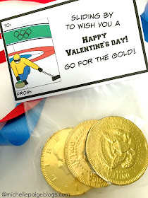 Winter Olympics Valentines with Gold Medals @michellepaigeblogs.com