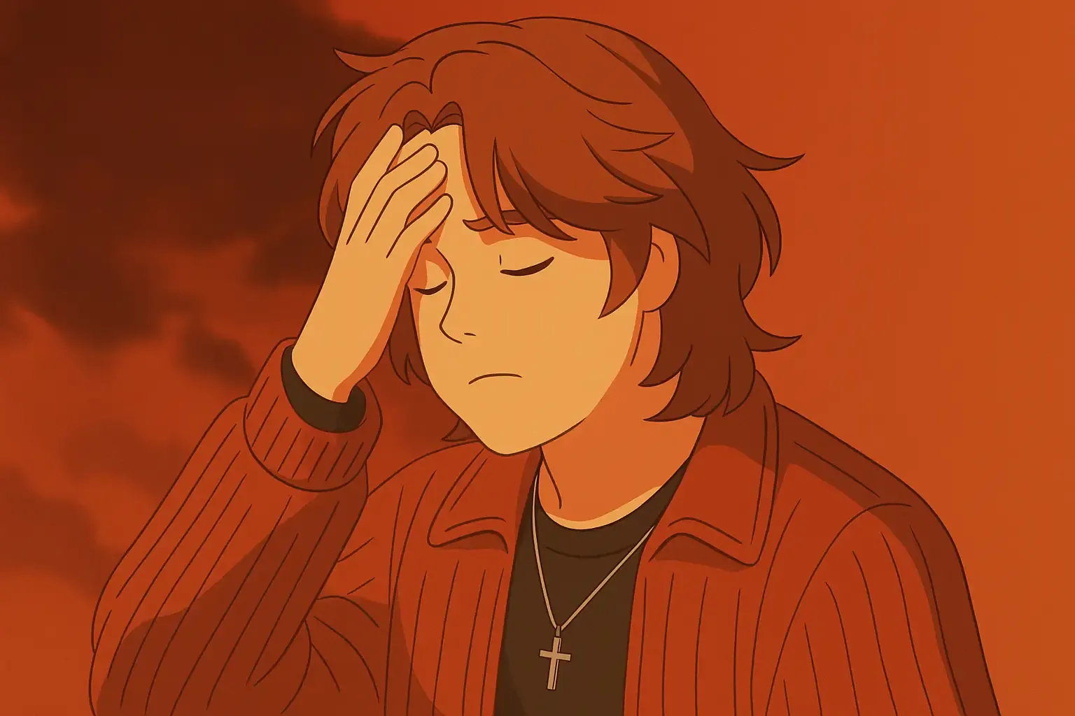 Cover ilustrasi lagu Forever oleh Lewis Capaldi bergaya Ghibli, untuk artikel lirik dan terjemahan Bahasa Indonesia lengkap