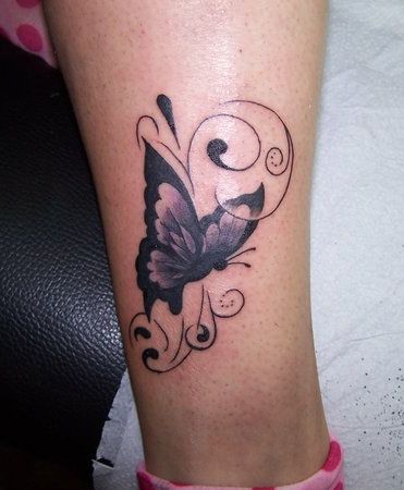 butterfly tattoos on foot