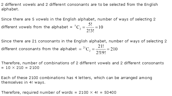 Solutions Class 11 Maths Chapter-7 (Permutation and Combinations)Miscellaneous Exercise