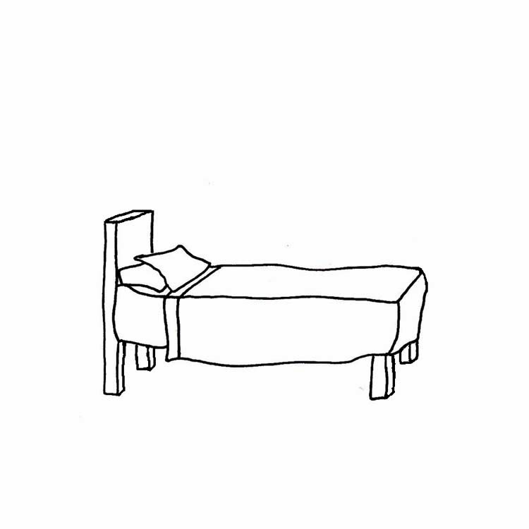 Clipart Bed Black And White bed