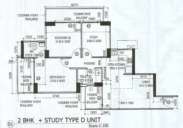 gls avenue 81 phase 2 type d 2bhk+s floor plan