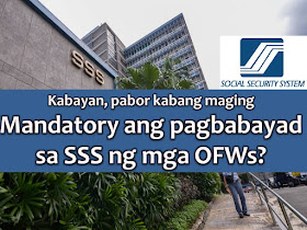 With the implementation of a pension hike for the retirees of Social Security System or SSS, the agency is now asking help from the lawmakers to implement the mandatory coverage of migrant workers.  SSS president and chief executive officer Emmanuel Dooc said the mandatory coverage of overseas Filipino workers will help the agency to achieve its goal of expanding membership at the same time, will give protection and benefits to OFWs too.