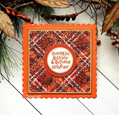 Pumpkin Kisses by Larissa Heskett for Newton's Nook Designs using Fall Fringe, Frames Squared   #newtonsnook #pumpkinkisses #fallfringe