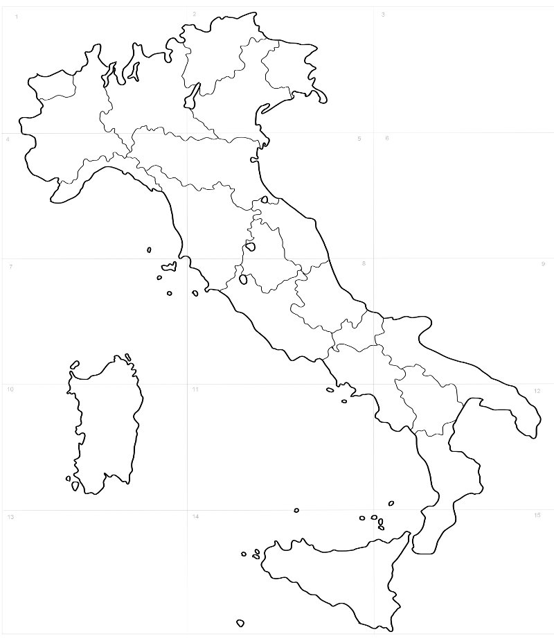 Cartina Fisica Dell Italia Da Colorare