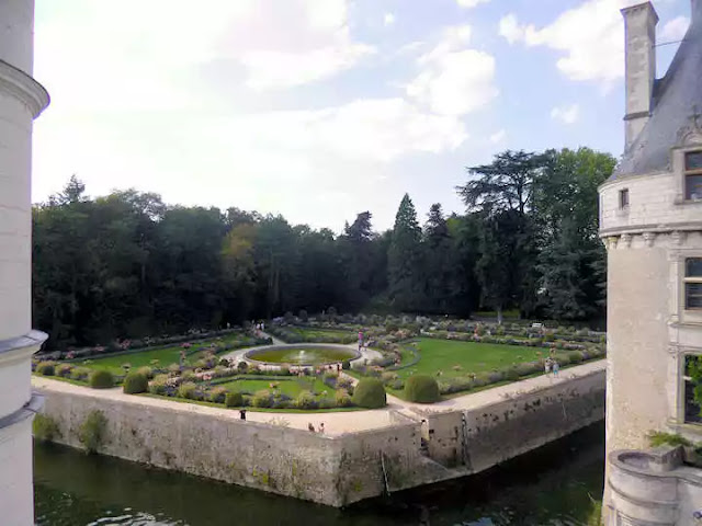 jardines del castillo de Chenonceau