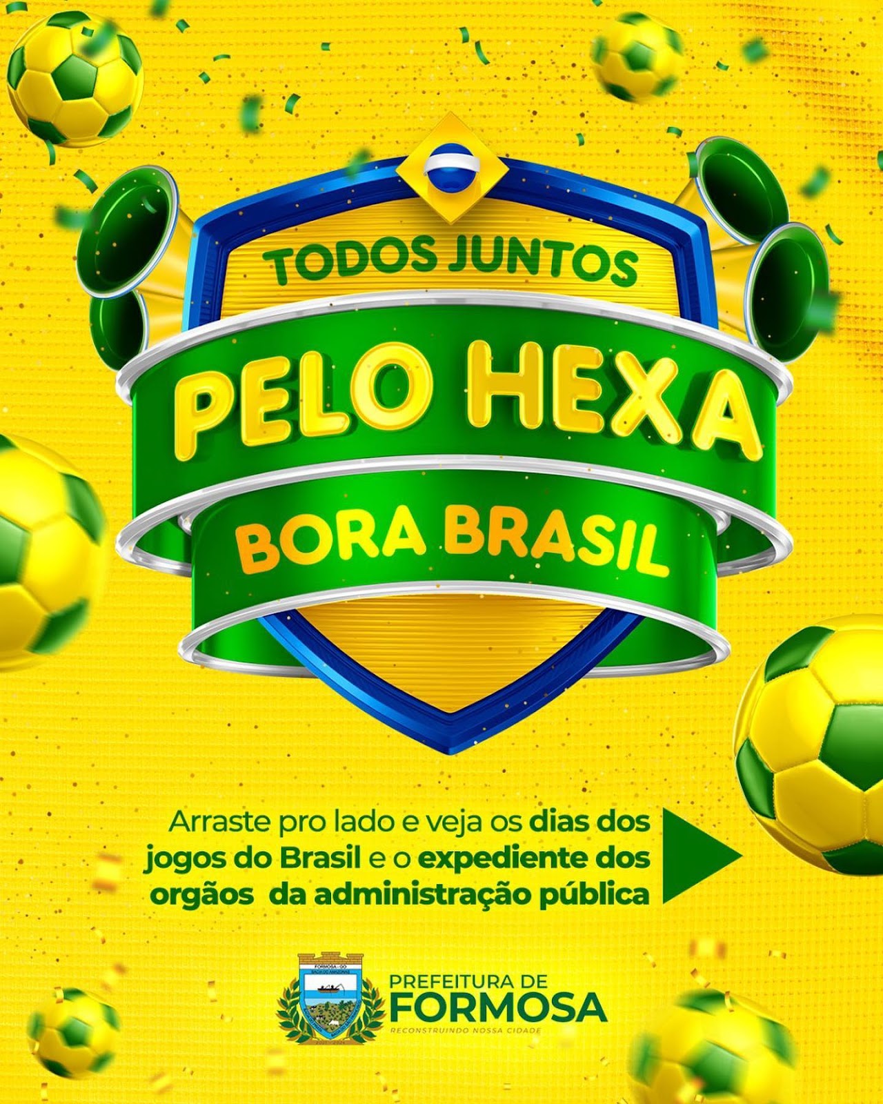 Prefeitura terá horário diferenciado durante os jogos do Brasil na Copa do  Mundo - Notícias - Prefeitura Municipal de Primavera do Leste