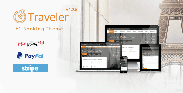  Free Download Traveler  Premium Responsive Travel Tour Booking WordPress Theme