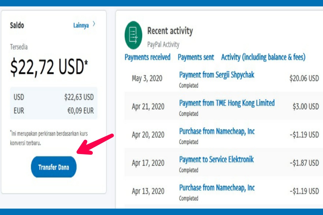 Cara Mencairkan Paypal Ke Rekening Bank BCA