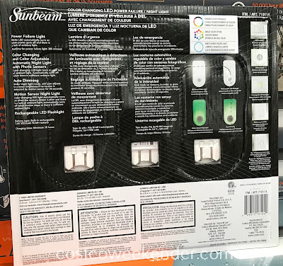 Costco 710114 - Sunbeam Color Changing LED Power Failure Night Light: good to have in every home