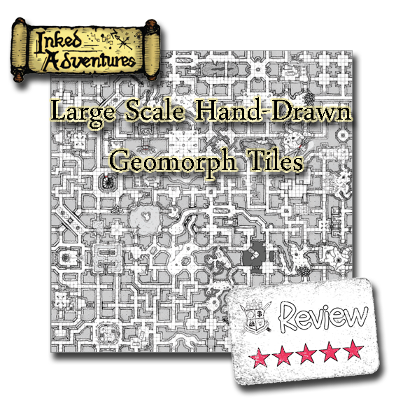 Frugal GM Review: Inked Adventures Hand Drawn Large Geomorph Tiles