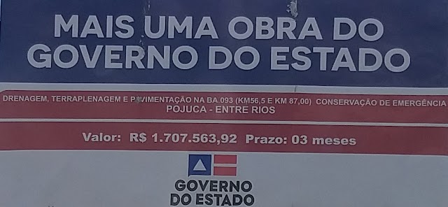 Governo da ordem de recuperação de trecho que liga Pojuca e Entre Rios