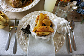 Patatas Fritas de Guarnición de la Cena de Acción de Gracias en Boston